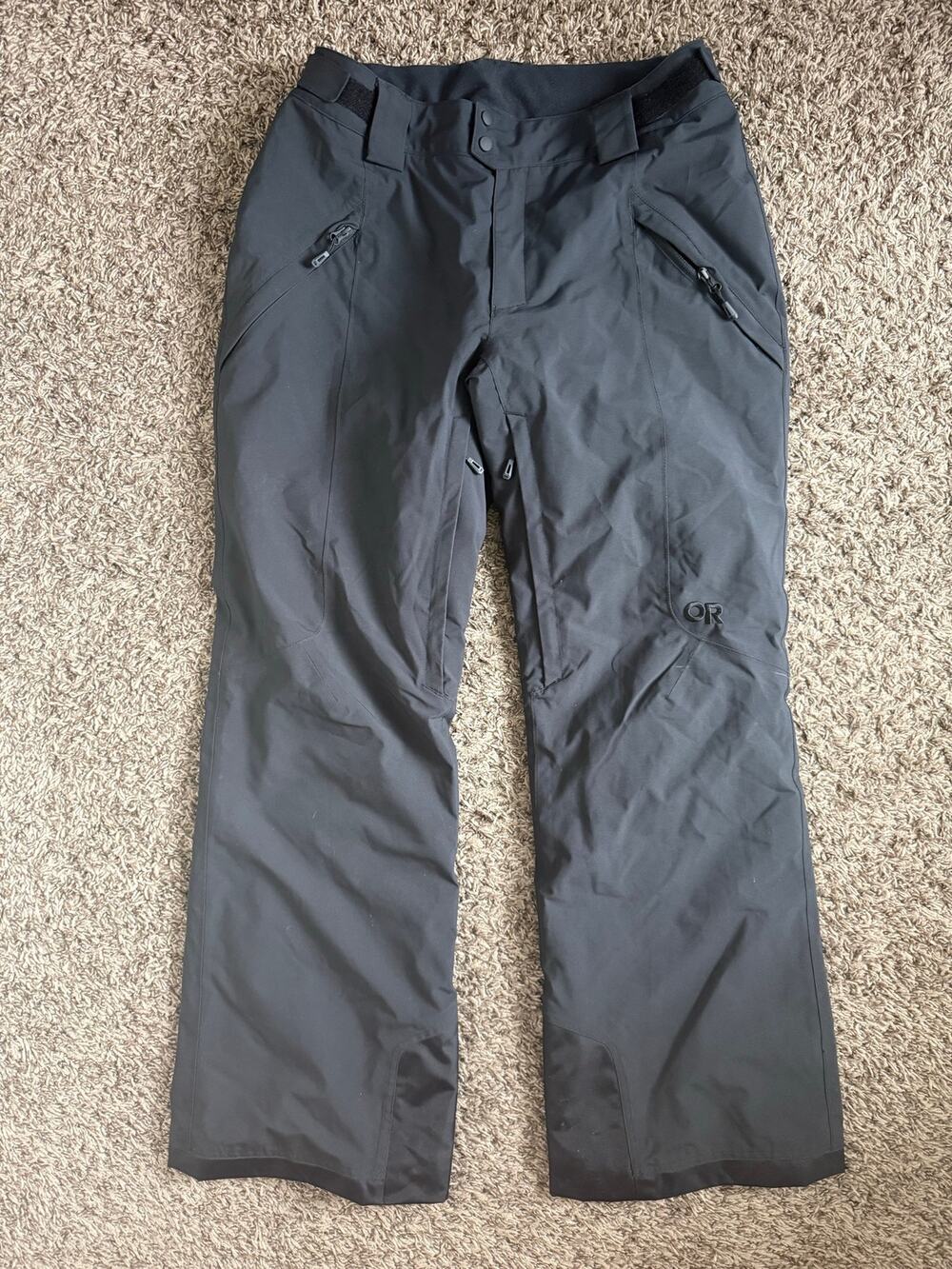 Outdoor Research Men Snowpants Black Measures Size Large No Tag Winter Skiing